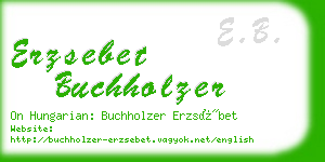 erzsebet buchholzer business card